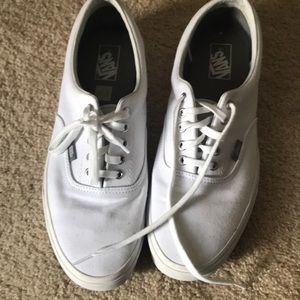 Men’s Canvas Vans White Sz 12